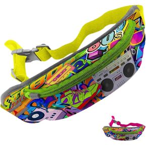 حزمة فاني الثمانينيات / التسعينيات / حزمة الفاني العليا بنمط قديم / حزمة الخصر لحفلة الثمانينات وحفلة التسعينيات الرجعية / حزمة فاني مضحكة للتسعينيات (وردي نيون) in Kuwait