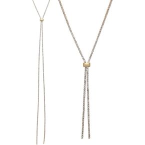 Rosemarie Collections Women's Elegant Crystal Rhinestone Bolo Style Adjustable Necklace, 47" in Kuwait