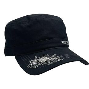Harley-Davidson Women's Wild & Free Painter's Cap w/Embroidered Script Black in Saudi Arabia