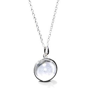 Once A Moon - Sterling Silver Lunar Necklace Made With Real Moon Dust Meteorite | Best Valentine's Day Gifts | Gift for Wife | Best Gift for wife | Gift for her | Astrology Gift (18"+2" Extender) in Saudi Arabia