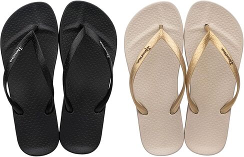 شبشب فليب فلوب للنساء من Ipanema Ana Tan مقاس 7، أسود، واحد بيج in Kuwait
