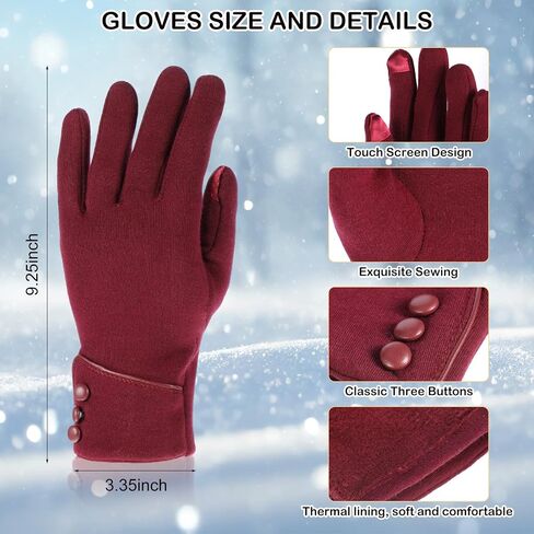 Twistover 20 Pairs Women's Winter Touch Screen Gloves Women's Texting Fleece Lined Windproof and Gloves Winter Texting Gloves for Woman Girl in Kuwait