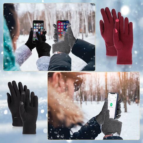 Twistover 20 Pairs Women's Winter Touch Screen Gloves Women's Texting Fleece Lined Windproof and Gloves Winter Texting Gloves for Woman Girl in Kuwait