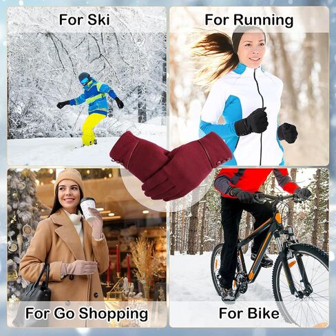 Twistover 20 Pairs Women's Winter Touch Screen Gloves Women's Texting Fleece Lined Windproof and Gloves Winter Texting Gloves for Woman Girl in Kuwait