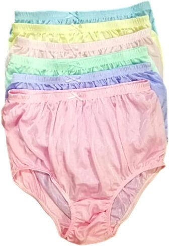 Poppip 6 قطع/مجموعة تايلاندية مقاس الورك 52-55 بوصة سراويل داخلية كلاسيكية من النايلون الشفاف ملابس داخلية قصيرة للرجال والنساء البالغين مريحة وفضفاضة وناعمة ومريحة بلون عشوائي in Kuwait