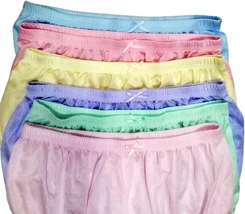 Poppip 6 قطع/مجموعة تايلاندية مقاس الورك 52-55 بوصة سراويل داخلية كلاسيكية من النايلون الشفاف ملابس داخلية قصيرة للرجال والنساء البالغين مريحة وفضفاضة وناعمة ومريحة بلون عشوائي in Kuwait
