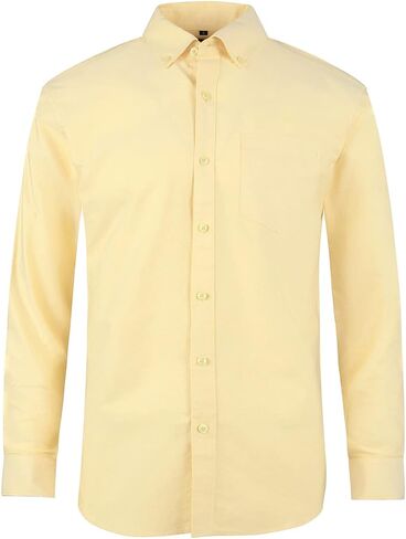 CILIVIO Men's 100% Cotton Oxford Dress Shirt Button-Down Long Sleeve Business Casual Shirt Regular Fit in Saudi Arabia