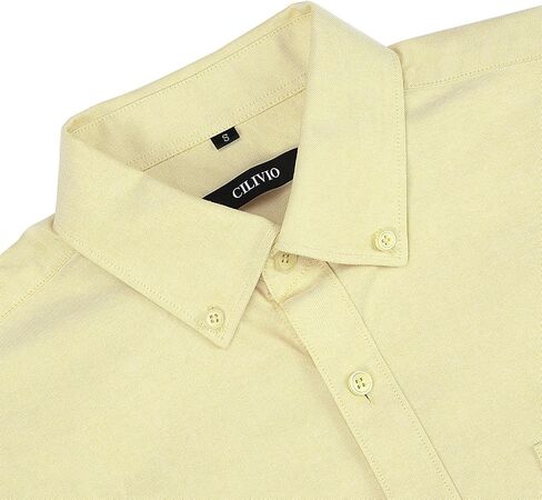 CILIVIO Men's 100% Cotton Oxford Dress Shirt Button-Down Long Sleeve Business Casual Shirt Regular Fit in Saudi Arabia