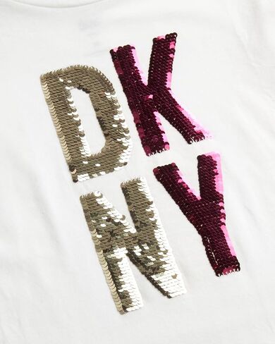 طقم ليجنز للفتيات من DKNY - قطعتين تي شيرت وبنطال ضيق بأكمام طويلة (المقاس: 7-16) in Saudi Arabia