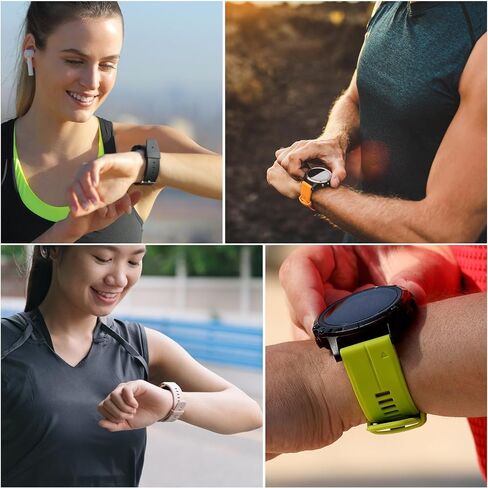 HARFINGTON Silicone Watch Band Quick Release Soft Rubber Watch Strap for Men Women in Saudi Arabia