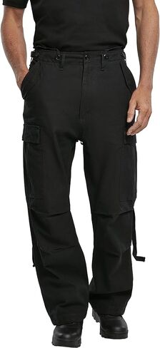 بنطال كارجو M-65 للرجال من برانديت - بنطال كلاسيكي بأشرطة جيوب متصلة بالساق، مقاس فضفاض، ومصنوع من القطن بنسبة 100%. in Kuwait