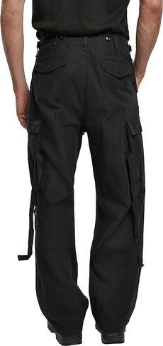 بنطال كارجو M-65 للرجال من برانديت - بنطال كلاسيكي بأشرطة جيوب متصلة بالساق، مقاس فضفاض، ومصنوع من القطن بنسبة 100%. in Kuwait