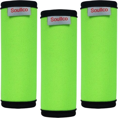 Neoprene Luggage Handle Wrap, 3 Pack Suitcase Grip Bag Identifier Protective Cover, Deep Orange in Saudi Arabia