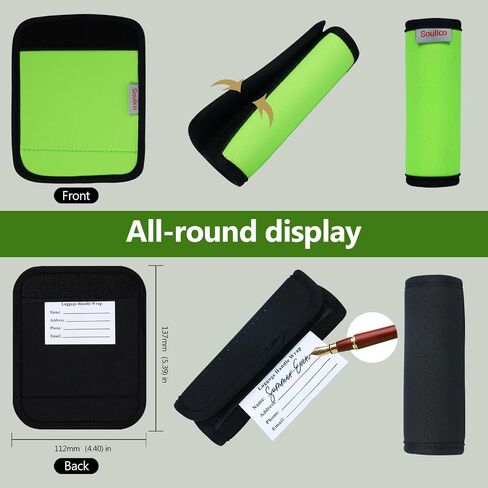 Neoprene Luggage Handle Wrap, 3 Pack Suitcase Grip Bag Identifier Protective Cover, Deep Orange in Saudi Arabia