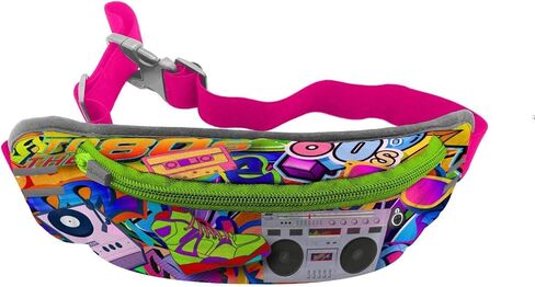 حزمة فاني الثمانينيات / التسعينيات / حزمة الفاني العليا بنمط قديم / حزمة الخصر لحفلة الثمانينات وحفلة التسعينيات الرجعية / حزمة فاني مضحكة للتسعينيات (وردي نيون) in Kuwait