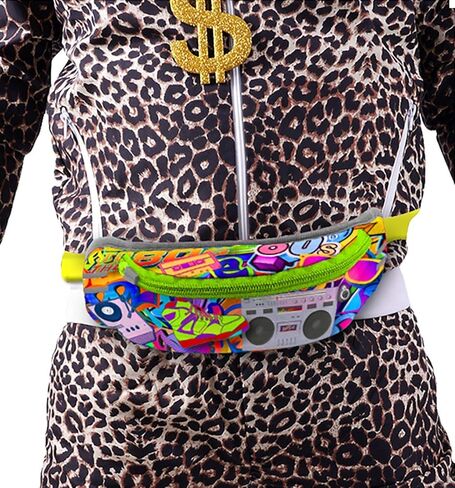 حزمة فاني الثمانينيات / التسعينيات / حزمة الفاني العليا بنمط قديم / حزمة الخصر لحفلة الثمانينات وحفلة التسعينيات الرجعية / حزمة فاني مضحكة للتسعينيات (وردي نيون) in Kuwait