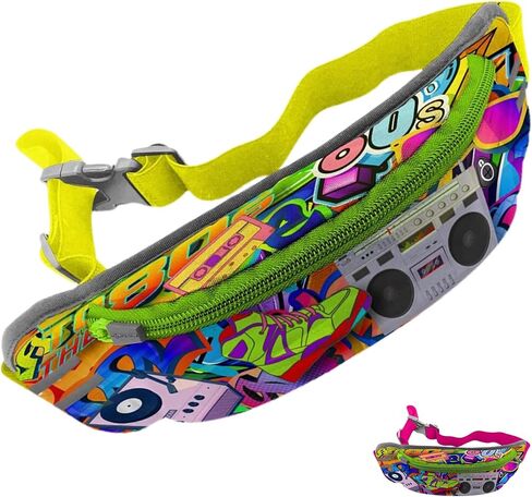 حزمة فاني الثمانينيات / التسعينيات / حزمة الفاني العليا بنمط قديم / حزمة الخصر لحفلة الثمانينات وحفلة التسعينيات الرجعية / حزمة فاني مضحكة للتسعينيات (وردي نيون) in Kuwait