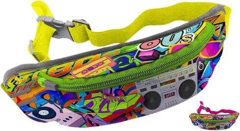 حزمة فاني الثمانينيات / التسعينيات / حزمة الفاني العليا بنمط قديم / حزمة الخصر لحفلة الثمانينات وحفلة التسعينيات الرجعية / حزمة فاني مضحكة للتسعينيات (وردي نيون) in Kuwait