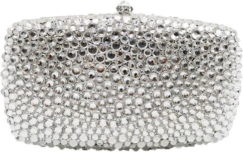 Boutique De FGG Evening bags for Women Wedding Handbags Crystal Clutch Purses with Spikes in Saudi Arabia