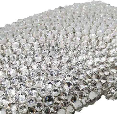 Boutique De FGG Evening bags for Women Wedding Handbags Crystal Clutch Purses with Spikes in Saudi Arabia