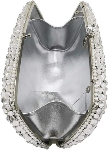 Boutique De FGG Evening bags for Women Wedding Handbags Crystal Clutch Purses with Spikes in Saudi Arabia
