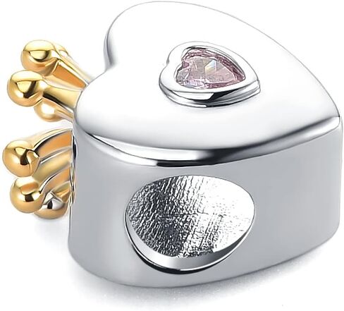 QeenseKc Sister Nana Daddy's Little Girl Sister Charm Heart Crown Crystal Bead لسوار باندورا in Saudi Arabia