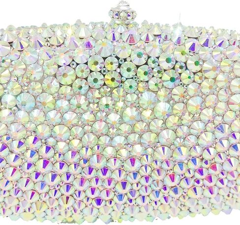 Boutique De FGG Evening bags for Women Wedding Handbags Crystal Clutch Purses with Spikes in Kuwait