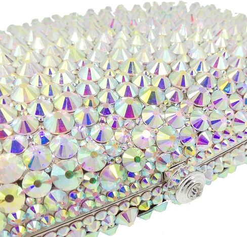 Boutique De FGG Evening bags for Women Wedding Handbags Crystal Clutch Purses with Spikes in Kuwait