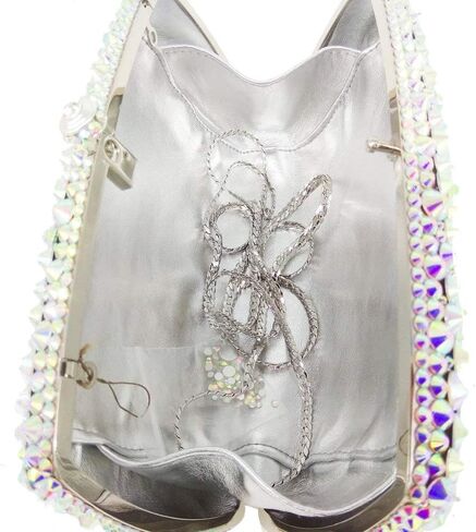 Boutique De FGG Evening bags for Women Wedding Handbags Crystal Clutch Purses with Spikes in Kuwait