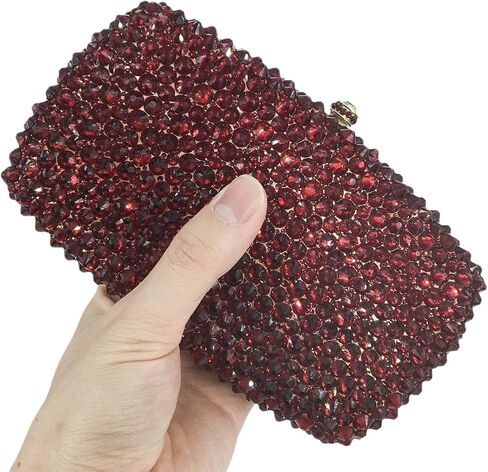Boutique De FGG Evening bags for Women Wedding Handbags Crystal Clutch Purses with Spikes in Saudi Arabia