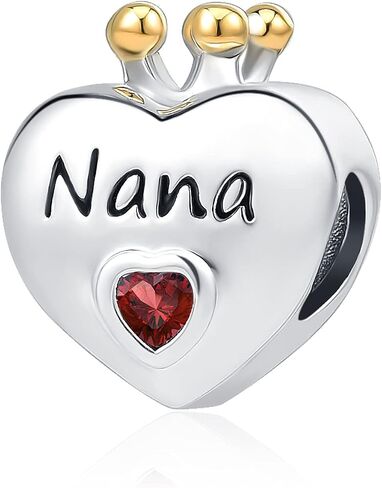 QeenseKc Sister Nana Daddy's Little Girl Sister Charm Heart Crown Crystal Bead لسوار باندورا in Saudi Arabia