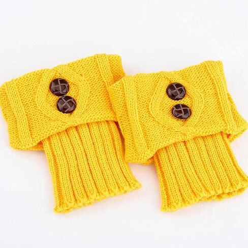 Jerany أحذية قصيرة الجوارب تدفئة الكروشيه محبوك التمهيد الأصفاد تدفئة الساق الجوارب زر التمهيد القبعات العالية للنساء والفتيات in Kuwait