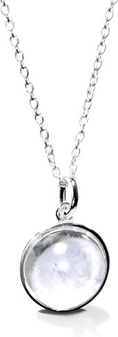 Once A Moon - Sterling Silver Lunar Necklace Made With Real Moon Dust Meteorite | Best Valentine's Day Gifts | Gift for Wife | Best Gift for wife | Gift for her | Astrology Gift (18"+2" Extender) in Saudi Arabia