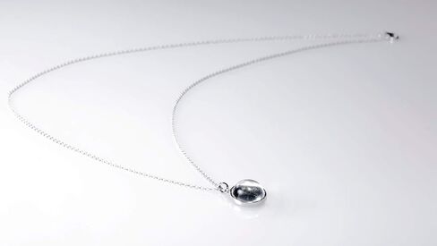 Once A Moon - Sterling Silver Lunar Necklace Made With Real Moon Dust Meteorite | Best Valentine's Day Gifts | Gift for Wife | Best Gift for wife | Gift for her | Astrology Gift (18"+2" Extender) in Saudi Arabia