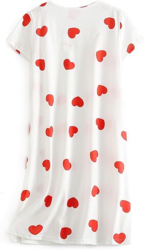 SISKIN Nightgowns for Women Cotton Sleep Shirts Womens Nightgown Short Sleeves Print Night Shirts Soft Sleepwear in Saudi Arabia