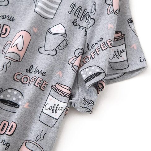 SISKIN Nightgowns for Women Cotton Sleep Shirts Womens Nightgown Short Sleeves Print Night Shirts Soft Sleepwear in Saudi Arabia