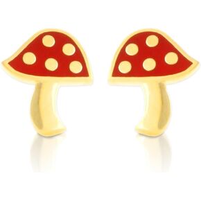 أقراط لاوناتو إيبوكسي على شكل فطر للنساء والفتيات باللون الأسود والأرجواني والأحمر in Kuwait