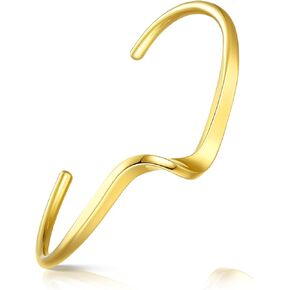 سوار RIMAYZI مطلي بالذهب عيار 14 قيراط للنساء، سوار ذهبي، هدية قابلة للتعديل in Kuwait