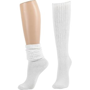 WOWFOOT Women Scrunch Socks Knit Soft Warm Casual Fall Winter Knee Slouch Sock
