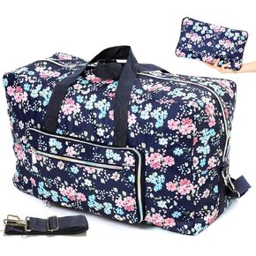 Large Foldable Travel Duffel Bag, Sports Tote Gym Bag For Women with Trolley Sleeve Weekender Overnight Carry On Checked Luggage Bag Hospital Bag Tote Shoulder Handbag Bag in Kuwait