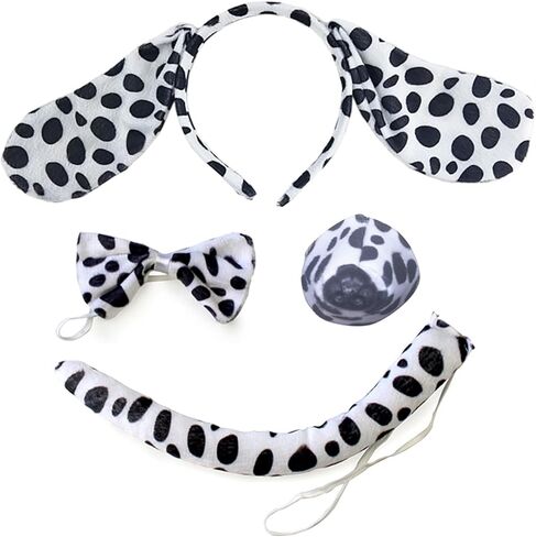 4 قطع من شريط راس دلماسي للهالوين، ربطة انف وذيل منقط، اذني كلب جرو، ربطة راس على شكل حيوانات، عصابات شعر للنساء، زي تنكري للكريسماس واعياد الميلاد in Kuwait