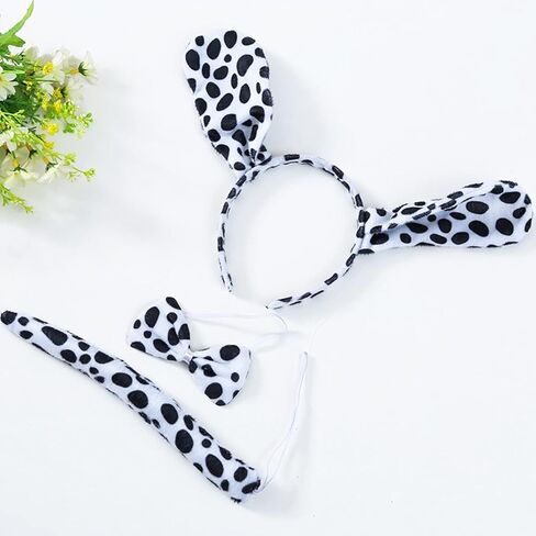 4 قطع من شريط راس دلماسي للهالوين، ربطة انف وذيل منقط، اذني كلب جرو، ربطة راس على شكل حيوانات، عصابات شعر للنساء، زي تنكري للكريسماس واعياد الميلاد in Kuwait