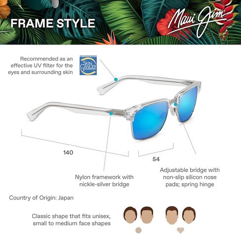 Maui Jim Men's and Women's Kawika Polarized Classic Reading Sunglasses in Kuwait