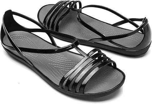 Women's Colorful Neon Jelly Open Toe Sandals,Summer Fashion T-Strap Rainbow Gladiator Clear Beach Rain Shoes Flats Jellies Sandals in Saudi Arabia