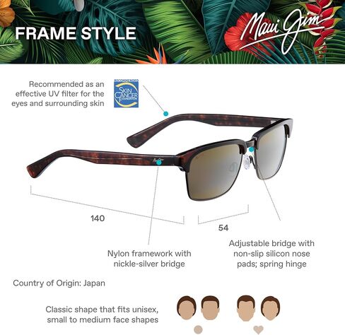 Maui Jim Men's and Women's Kawika Polarized Classic Reading Sunglasses in Saudi Arabia