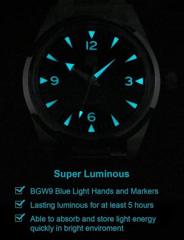 ساعات سان مارتن للرجال، حركة NH35 SN0113W ساعة أوتوماتيكية مع سوار بمشبك فراشة وحزام من النايلون in Kuwait