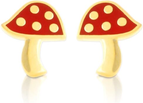 أقراط لاوناتو إيبوكسي على شكل فطر للنساء والفتيات باللون الأسود والأرجواني والأحمر in Kuwait