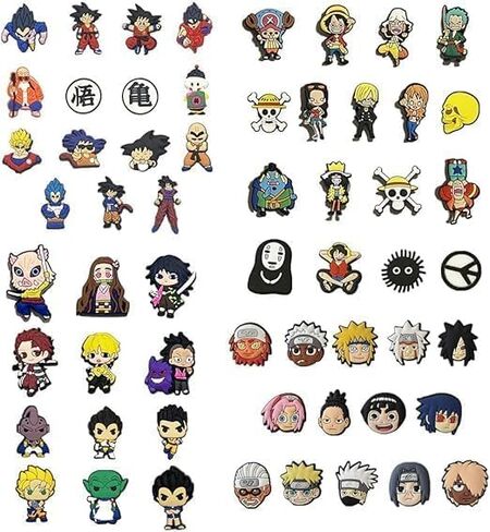 70 قطعة من سحر الرسوم المتحركة للأحذية والأساور من PORUTE - إكسسوارات ممتعة للهالوين وعيد الفصح والكريسماس وأعياد الميلاد والأطفال والكبار. in Kuwait