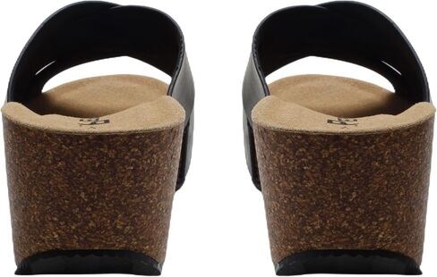 صنادل PEPPEP مريحة وأنيقة بكعب منخفض للنساء أو السيدات - سهلة الارتداء، وسادة قدم من الفلين، أشرطة لطيفة أو فيونكة، جلد سويدي حقيقي ونعل داخلي من الإسفنج الذكي للصيف in Kuwait