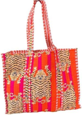 Gypsy Studio, Vintage Cotton Kantha Stitch Handmade Top Handled Bag, Tote Bag, Beach Bag, Market Bag in Saudi Arabia
